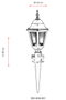 Opviq BBO-68166-BSY Lámpara de Pared Exterior Negra